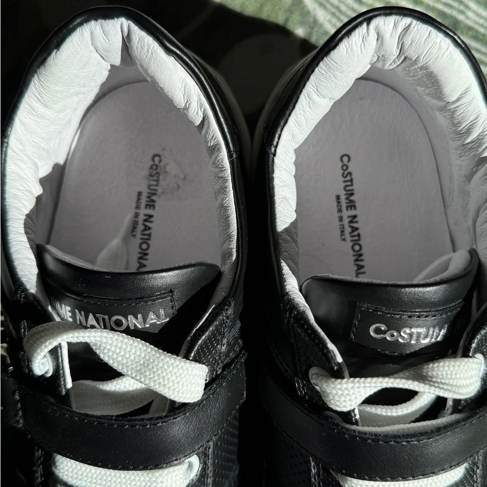 CNC Costume National Black and White Lace-Up Sneakers - Picture 5 of 5